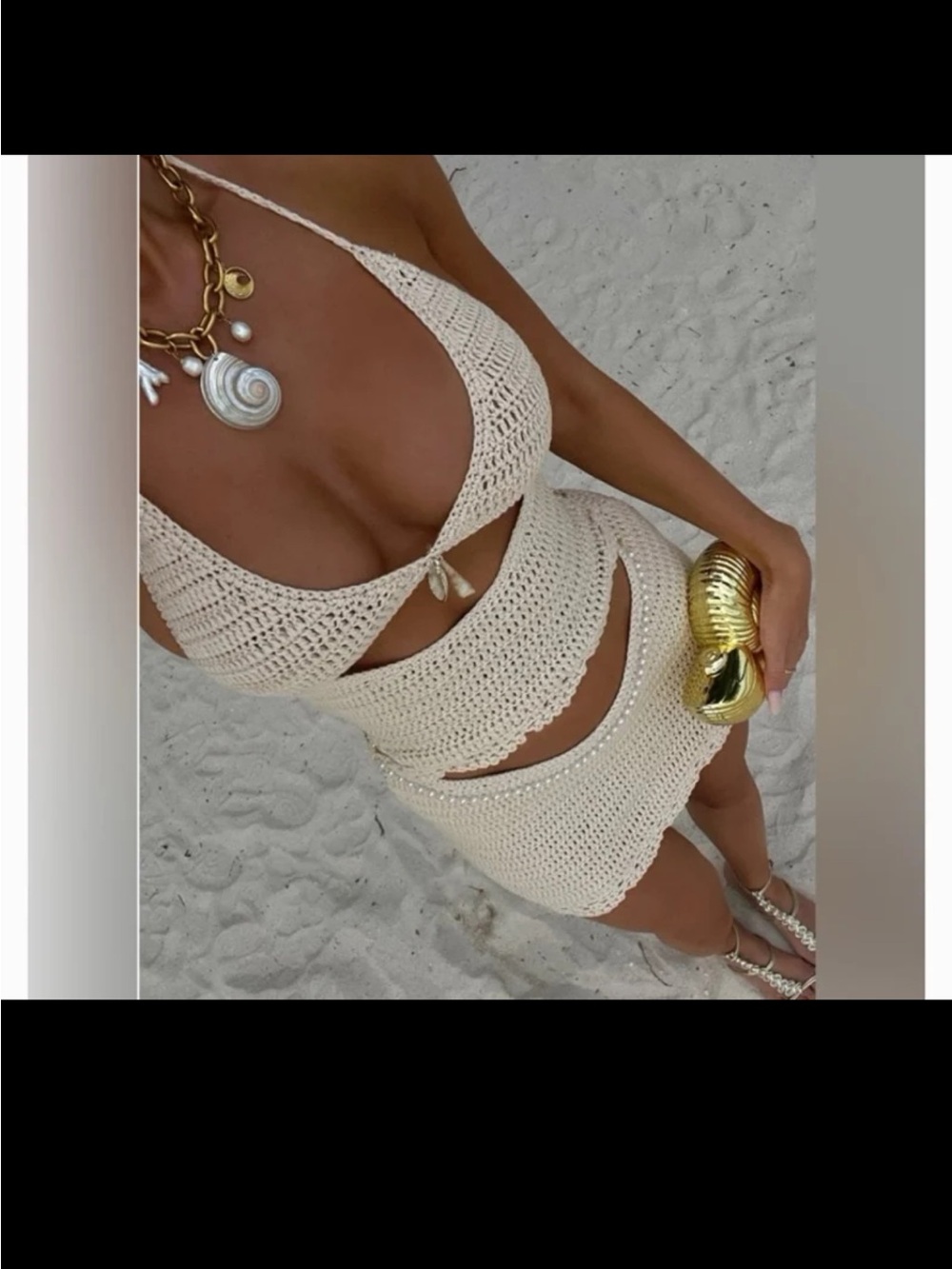 OUTCAST ROKI MINI DRESS SAND 
size Large/XL - Picture 3 of 12